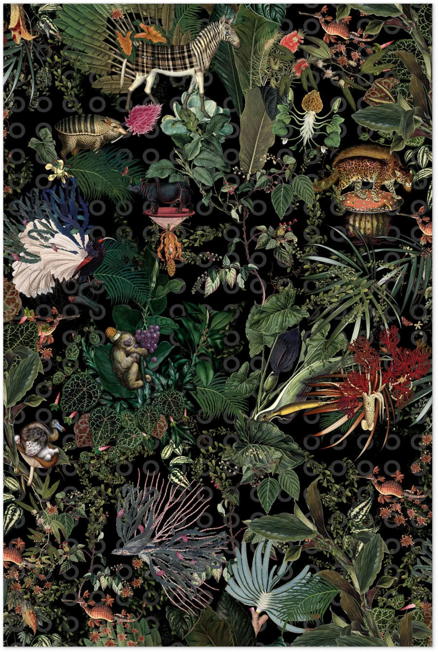 Carpet Extinct Animals Menagerie Rectangle